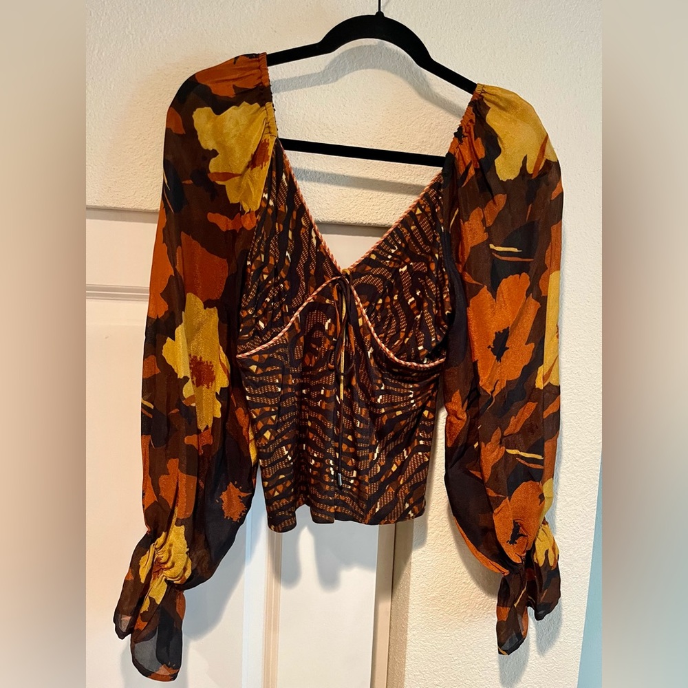 Anthropologie Deep Cut Blouse